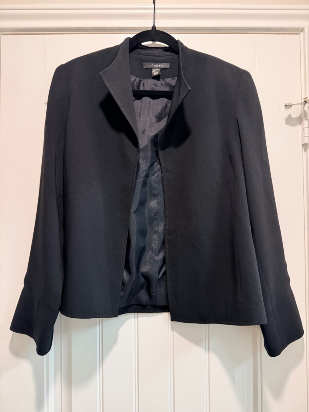 Black Open-Front Women's Blazer